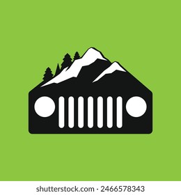 off road mountain abstract logo symbol