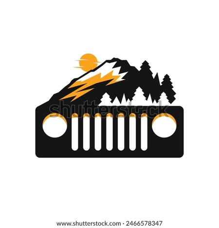 off road mountain abstract logo symbol