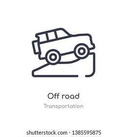 off road outline icon. isolated line vector illustration from transportation collection. editable thin stroke off road icon on white background