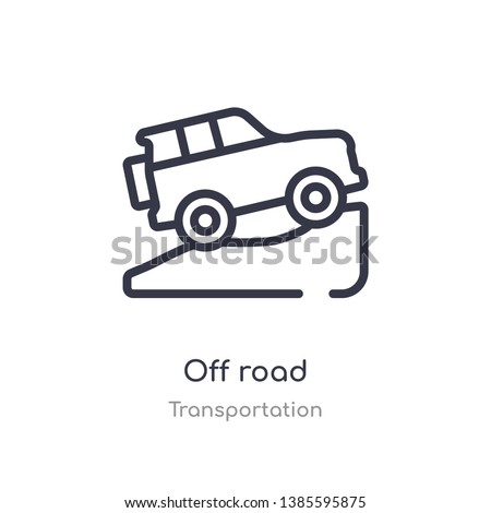 off road outline icon. isolated line vector illustration from transportation collection. editable thin stroke off road icon on white background