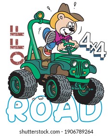 Off Road pictures vector illustration for your T shirt or your Cards