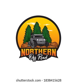 Off road sport activity logo design template