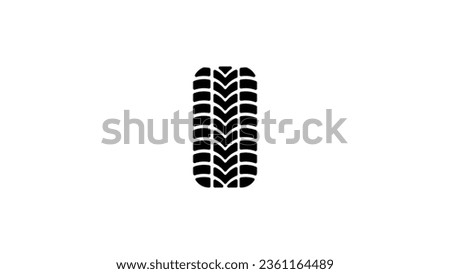 off road tire icon, front view, high quality vector