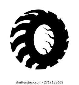off road tire imprint jagged grooves black