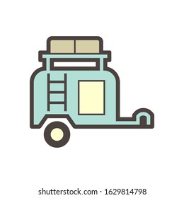 Off road trailer vector  icon design element.