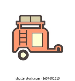 Off road trailer vector  icon design element.