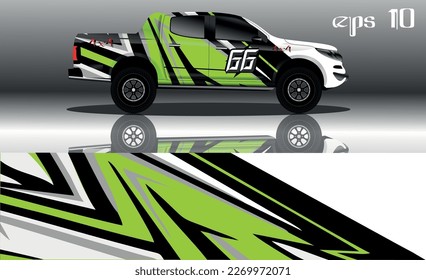 off road truck car wrap design vector