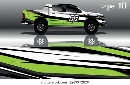 vector de diseño de envoltura de automóviles para camiones fuera de carretera