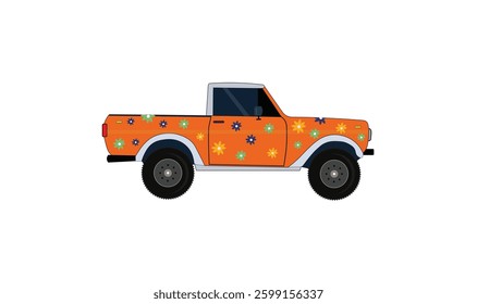 Off road truck vehicle vector illustration for use.