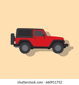 Off road vehicle icon, vector illustration design. Camp objects collection.