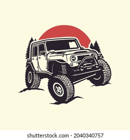 Off Road Vehicle Illustration Vector Isolated