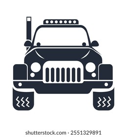 off road vehicle transportation silhouette isolated icon