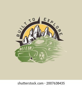 Off road Vehicle in vector illustration, perfect for Off road event, Club logo and T- shirt design