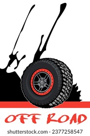 off road wheel vector logo design