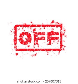 OFF Rubber Stamp isolated on white background.