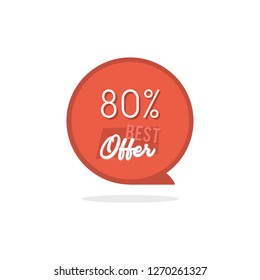 OFF Sale Discount Banner. Discount offer price tag. Special offer sale label. Vector Modern Sticker Illustration. Isolated Background - Vector