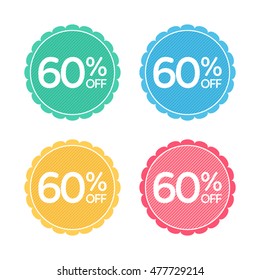 % off. Sale and discount price badge sticker. Concept Shopping.