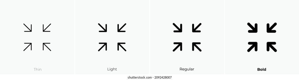 off screen one icon. Thin, Light Regular And Bold style design isolated on white background
