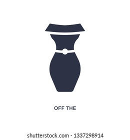 off the shoulder dress isolated icon. Simple element illustration from clothes concept. off the shoulder dress editable logo symbol design on white background. Can be use for web and mobile.