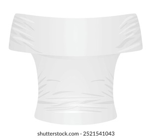 Off shoulder top. vector illustration