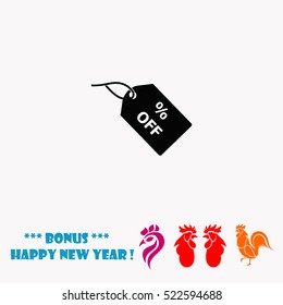 % off tag vector icon