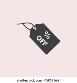 % off tag web icon. Isolated illustration