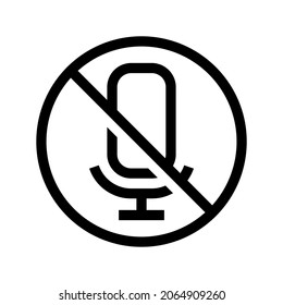 off voice icon or logo isolated sign symbol vector illustration - high quality black style vector icons