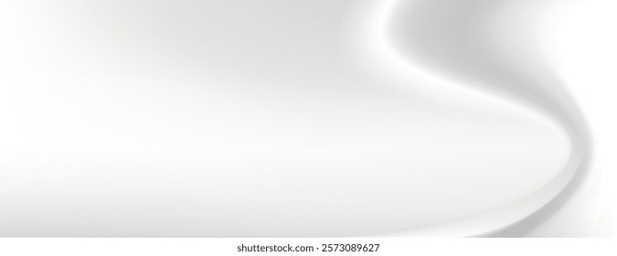 Off white background with abstract swirl pattern. Abstract modern white gradient background design. Vector gradient swirl white wallpaper background. Off white swirl gradient background vector