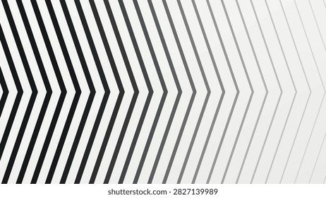 Off white background with bold black chevron stripes thickening across the frame and clean copy space