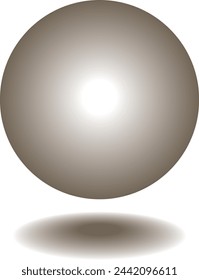 Ilustración vectorial simple de bola negra