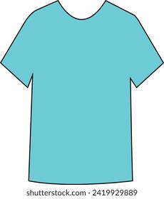 Off-Blue T-shirt mockup simple vector illustration