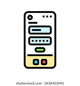 offboarding ux ui design color icon vector. offboarding ux ui design sign. ilustración de símbolo aislado