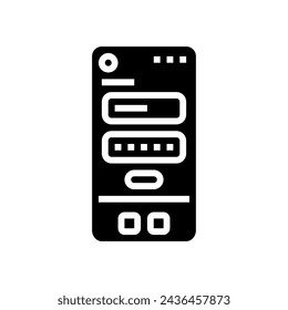 offboarding ux ui design glyph icon vector. offboarding ux ui design sign. ilustración de símbolo aislado