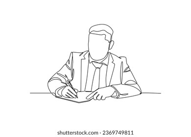 Offcial wrote. Official meeting, interview, communication with journalists, mass media. Person giving comments, speaking to reporters with microphones. Flat vector illustration