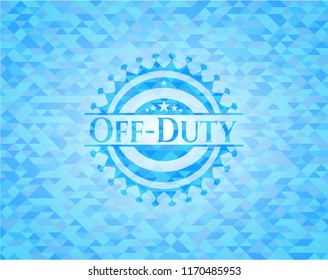 Off-Duty sky blue mosaic emblem