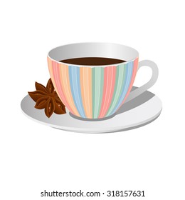 offee cup isolated on white background. vector illustration