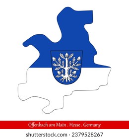 Offenbach am Main Flag - Hessen, Deutschland (EPS)
