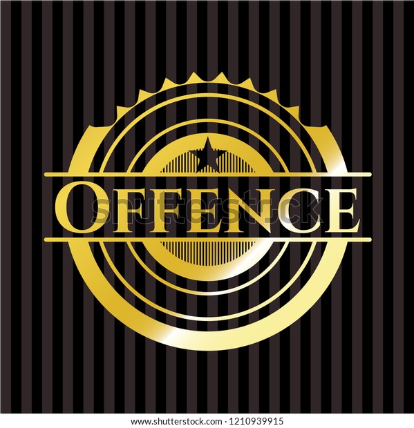 Offence Golden Badge Emblem Stock Vector (Royalty Free) 1210939915 ...