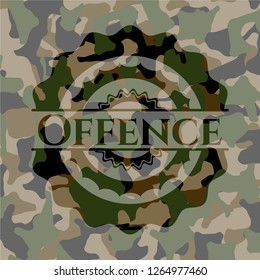Offence on camouflage texture