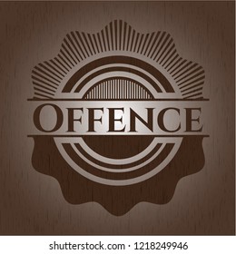 Offence vintage wood emblem
