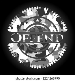 Offend grey camo emblem