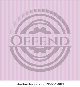 Offend pink emblem. Vintage.