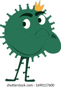 
Coronavirus ofendido Covid-19. Ilustración del vector