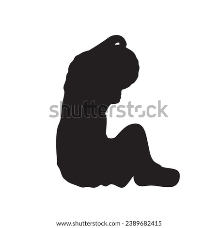 The offended girl sits and cries. Resentment