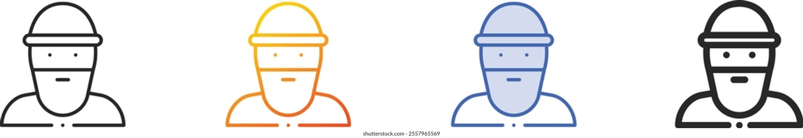 offender icon.Thin Linear, Gradient, Blue Stroke and bold Style Design Isolated On White Background