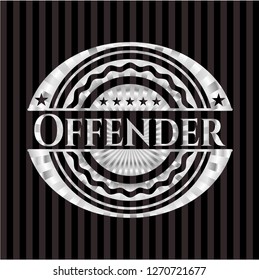 Offender silvery shiny emblem