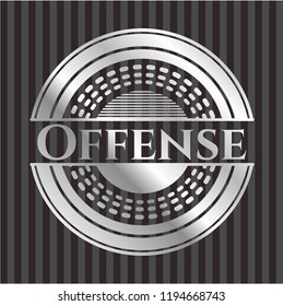 Offense silver shiny badge