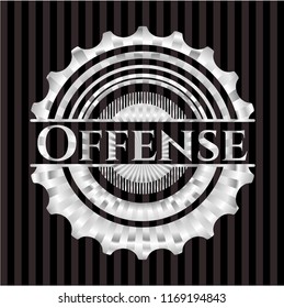Offense silvery shiny emblem
