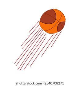 Dibujos animados de baloncesto de velocidad ofensiva. salto de pivote, robo de bloque, aro de cancha signo de baloncesto de velocidad ofensiva. símbolo aislado Ilustración vectorial