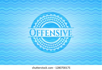 Offensive water representation badge background.